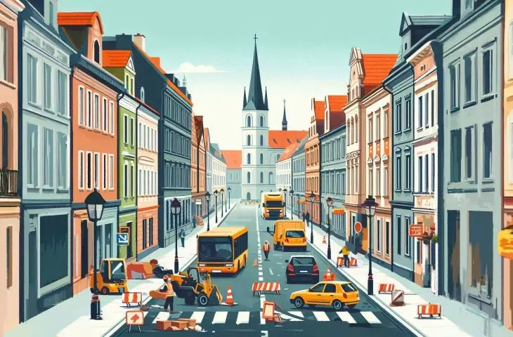 A quiet street is coming