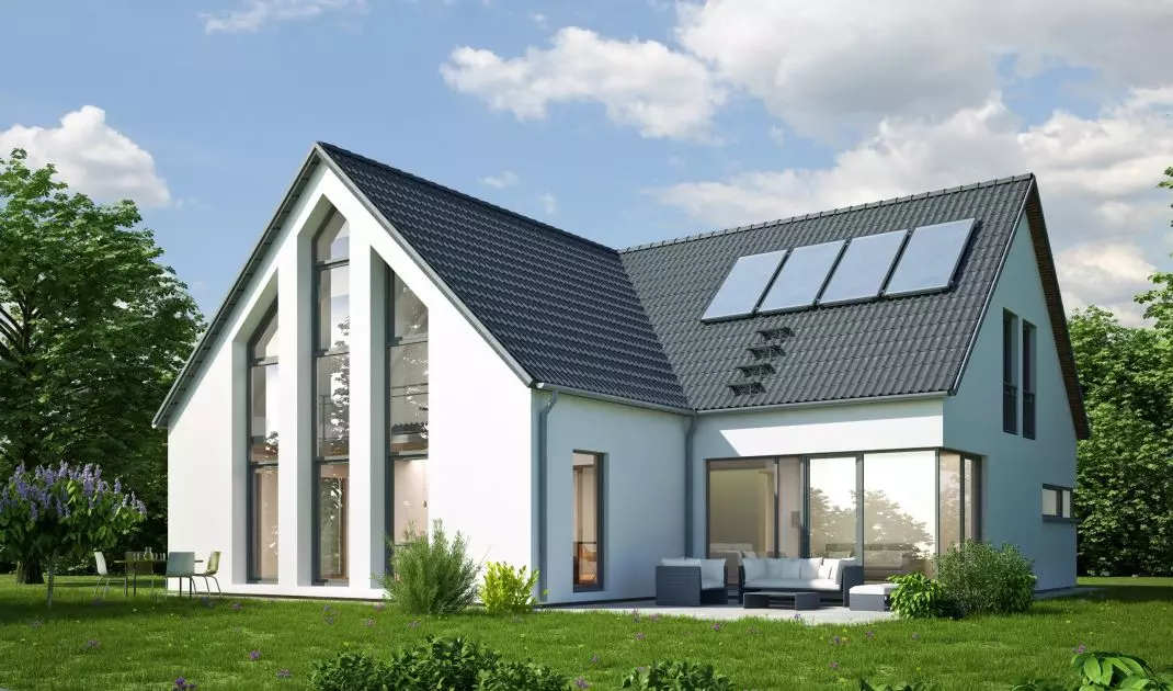 A prefabricated house is usually a timber-frame building