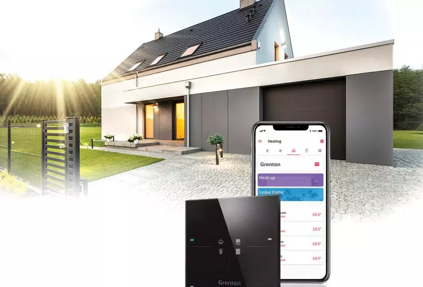 Intuicyjne sterowanie poprzez Smart Panel lub aplikację myGrenton