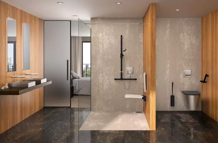 Be-line black shower railing series