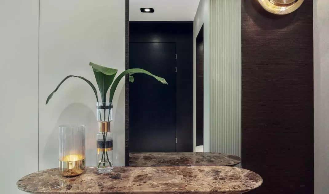 Hallway designed by Tatewik Caturova and Ewa Franiak of Flow Interiors studio