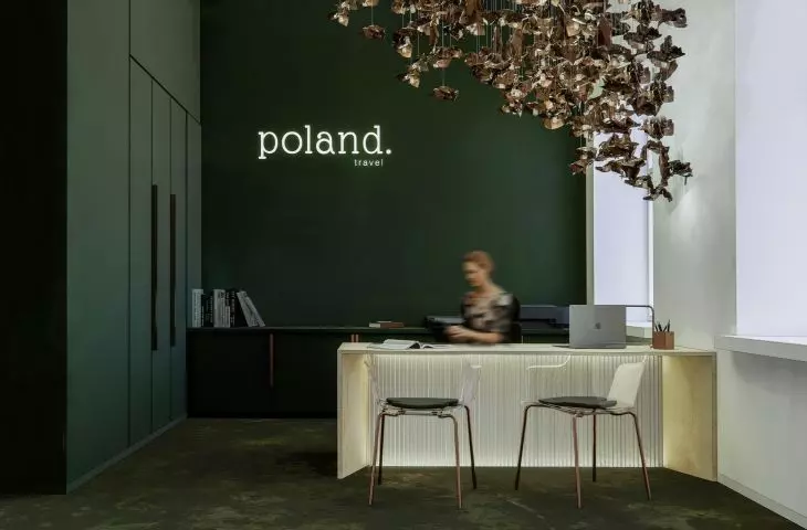 Diploma project of the Polish Tourist Organization office in Stockholm with a pavilion for the promotion of Polish tourism