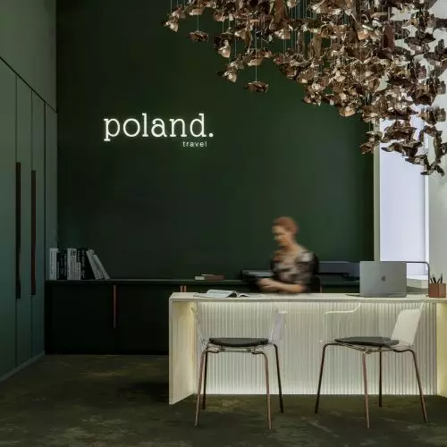 Wnętrza Polskiej Organizacji Turystycznej w Sztokholmie – projekt studenta ASP Gdańsk