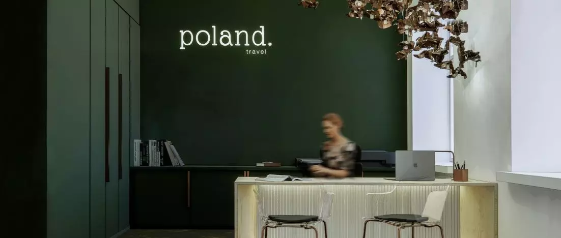 Diploma project of the Polish Tourist Organization office in Stockholm with a pavilion for the promotion of Polish tourism