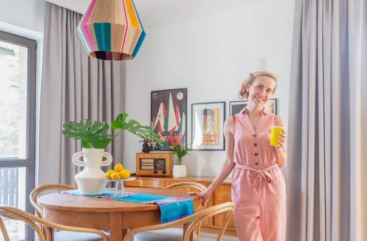 Kolorowe wnętrze z nutą vintage. Projekt Weroniki Budzichowskiej z pracowni TO BE DESIGN