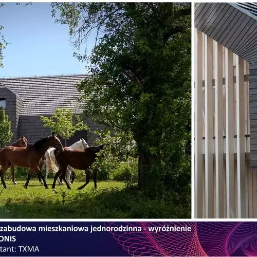 Wyróżnienie w kategorii Zrównoważona zabudowa mieszkaniowa jednorodzinna