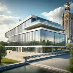 Koncepcja budynku Muzeum Sztuki Nowoczesnej w Warszawie według Le Corbusiera