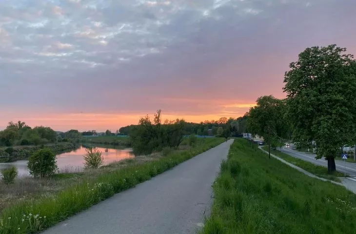 Bike route on the Vistula River