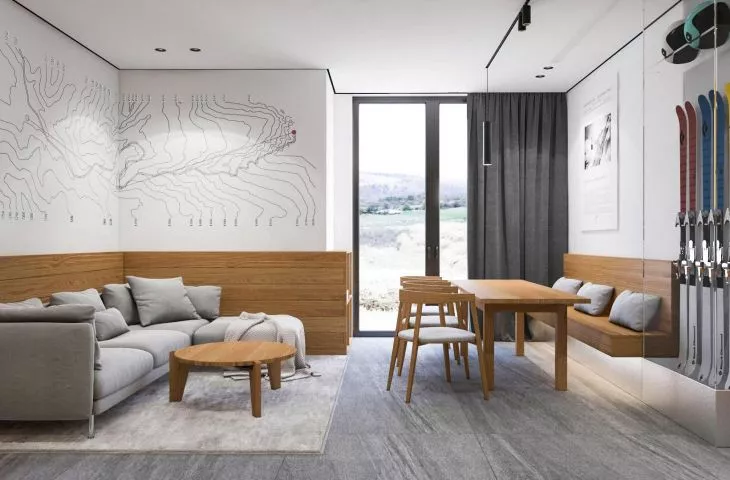 A skier's apartment in Zakopane designed by Kropka Studio