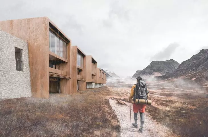 A motel in the heart of a Scottish mountain pass