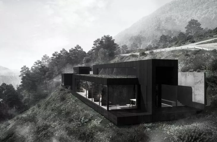 Norwegian tradition in a new guise? Mountain huts designed by INAINN ARCHITECTS studio.