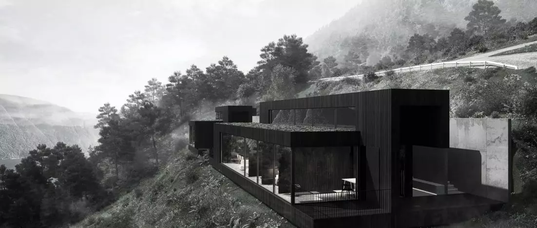 Norwegian tradition in a new guise? Mountain huts designed by INAINN ARCHITECTS studio.