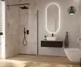 32404300 Hadsel bateria umywalkowa stojąca wysoka, czarny mat. 42540000 Hadsel zestaw miska WC wisząca PureRim z powłoką SmartClean z deską wolnoopadającą, biały. 40807000 Hadsel umywalka nablatowa kwadratowa z powłoką SmartClean biała. 64114000 Nordlis l