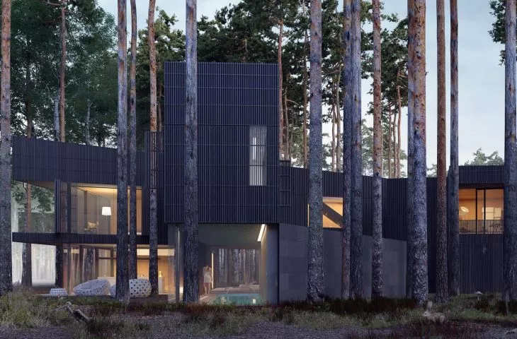 Dom ukształtowany przez naturę projektu Mobius Architekci