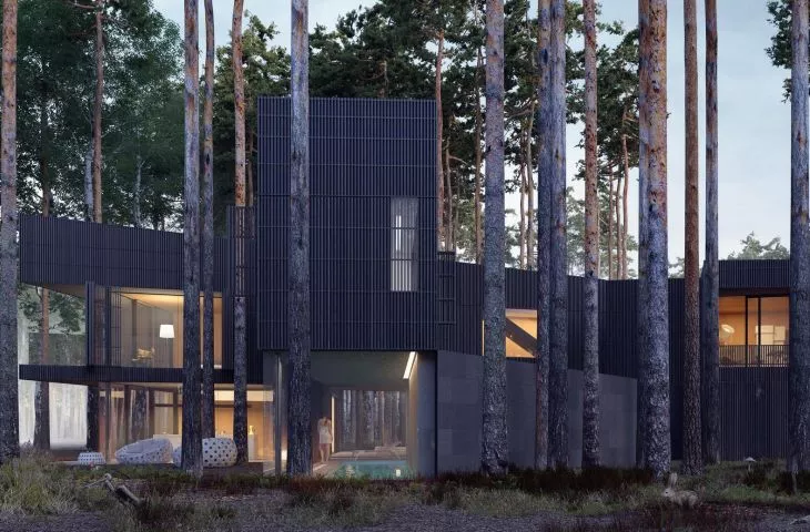 A house shaped by nature designed by Mobius Architects