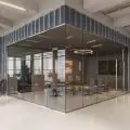 Fireproof woodwork and glazed office walls with high acoustic requirements