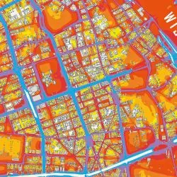 strategiczna mapa hałasu Warszawy — hałas drogowy, 2022