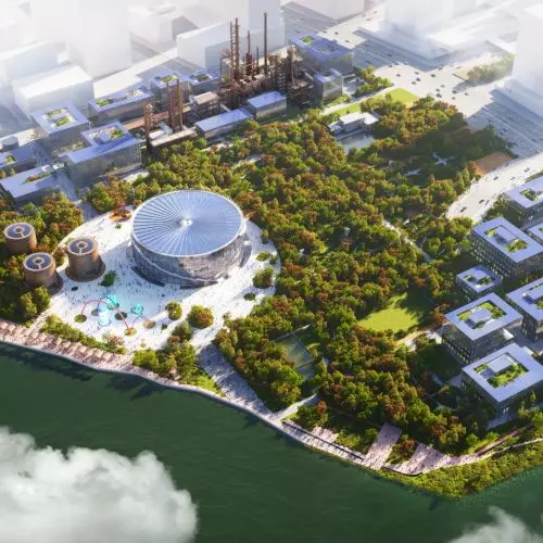 Przyszłość bez paliw kopalnych: MVRDV przekształca park po byłej fabryce rafinerii ropy naftowej w Hangzhou