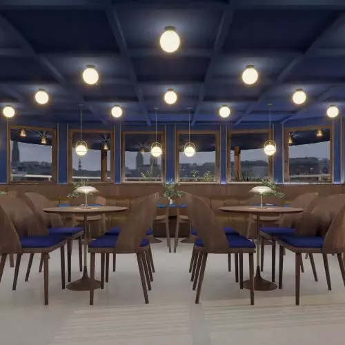 Aleksandra Waluk – „Modernizacja aranżacji wnętrz restauracji oraz części hotelowej jednostki pływającej Ładoga”