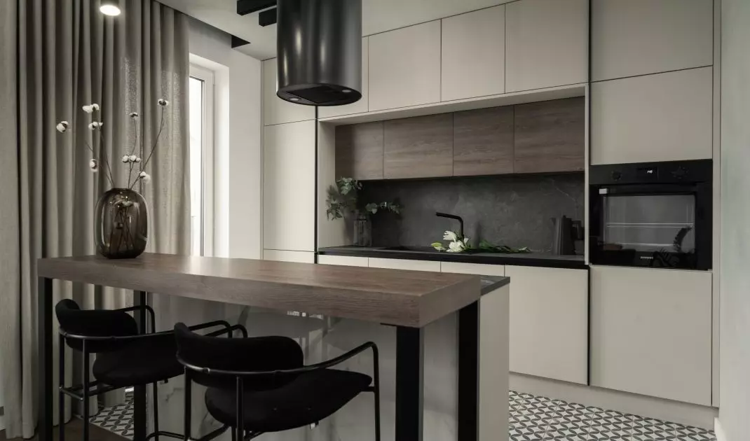 Loft style kitchen and dining room