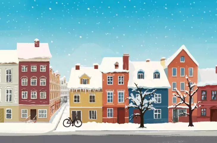 Snow is falling, sirens are ringing