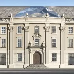 przyszła siedziba Zespołu Szkół Muzycznych, jedna z koncepcji adaptacji gmachu administracyjnego MTP, proj.: Studio ADS