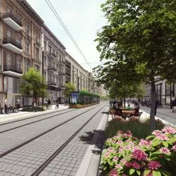 przebudowa ulicy Ratajczaka w Poznaniu - wizualizacja poglądowa