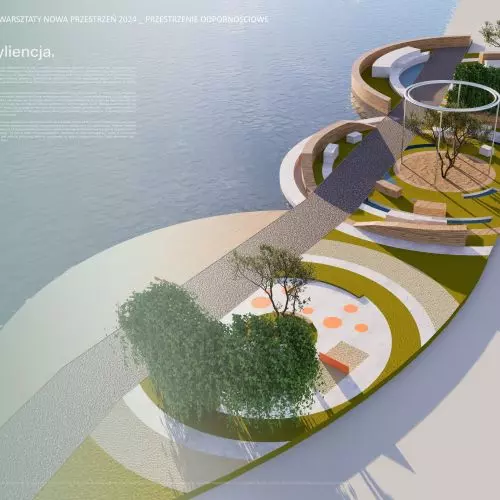Modern shaping of urban spaces. Kotlarski Bridge over the Vistula River.