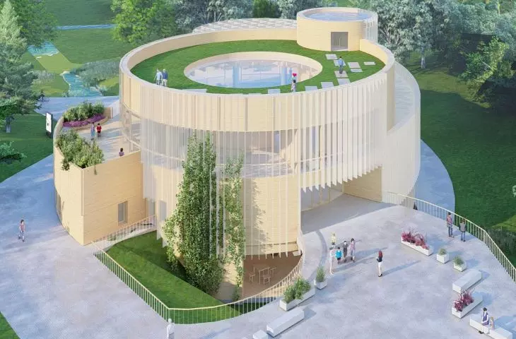 Living nature pavilion for children and teenagers
