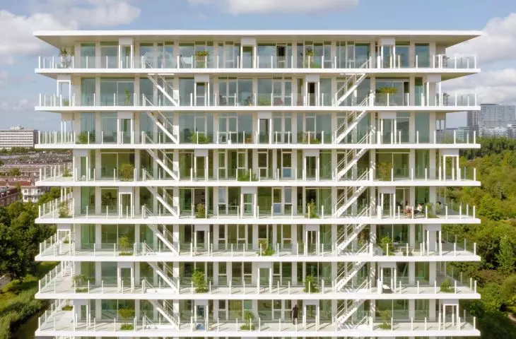 De Voortuinen – nowe życie wieżowca mieszkalnego w Amsterdamie według projektu Elephant