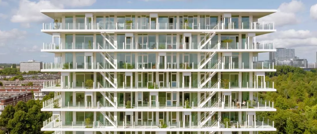 De Voortuinen - the new life of a high-rise residential building in Amsterdam by Elephant design