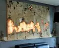 Decorative Brazilian quartzite slab with backlighting