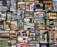Shop windows and blinds in shopping malls