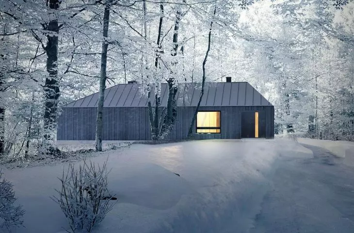 What will Wojciech Swiatek's house from 55architekci look like? The building will be constructed on a plot of land surrounded by forest!