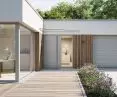 ThermoSafe aluminum door, design 568, color RAL 9006, handle Design G750, with optional side element