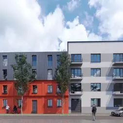 wizualizacja rozbudowy, widok od strony ul. Marii Curie-Skłodowskiej