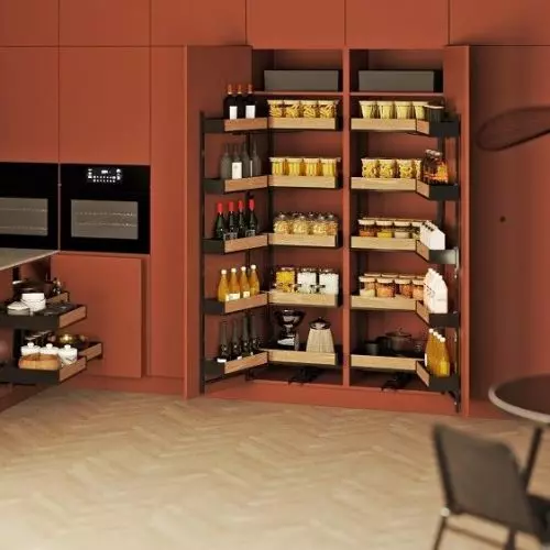 Pantry in a small kitchen