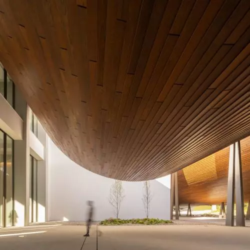 Miękka architektura Kengo Kumy w realizacji Centro de Arte Moderna Gulbenkian