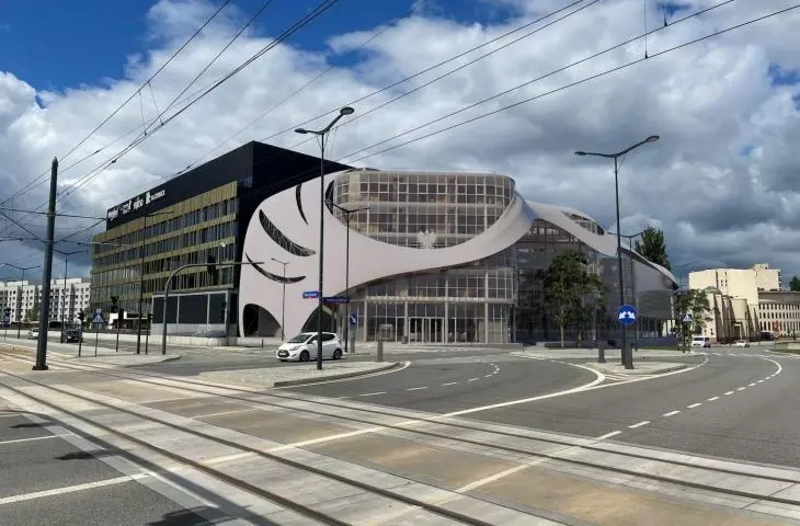 Modernity and symbolism in the very center of Lodz in a project by Piotr Pawlowski of the Lodz University of Technology