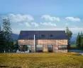 A modern barn in the Żywiec Beskids