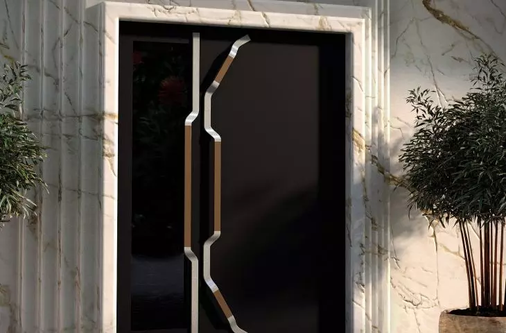 Multiplication of modular handles - sculptures on doors