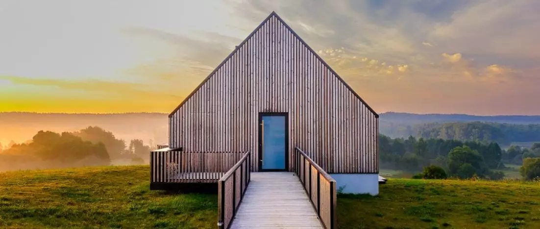 Architecture inscribed in the landscape. House in Pobondziach designed by Lukasz Lanczkowski.
