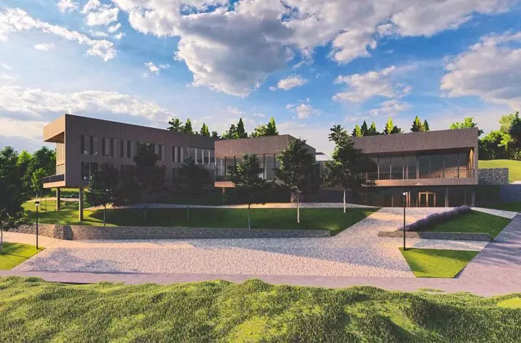 Modern tourist and therapeutic center for autistic youth in Czarnów