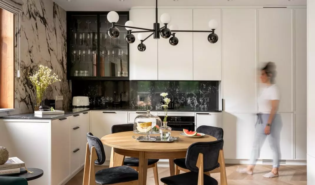 Interior of an apartment in a seaside resort designed by mJoy studio