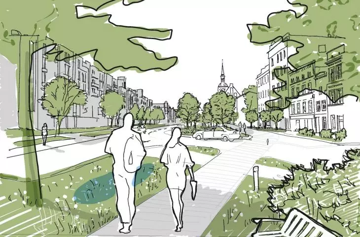 Long Gardens in Gdansk. Green metamorphosis of urban space