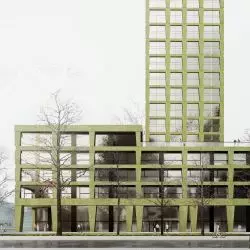 Budynek mixed-use z wieżą mieszkalną