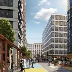 Woonerf projektu JEMS Architekci będzie częścią Browarów Warszawskich