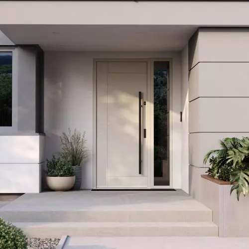 Match the interior door to the entrance door.
