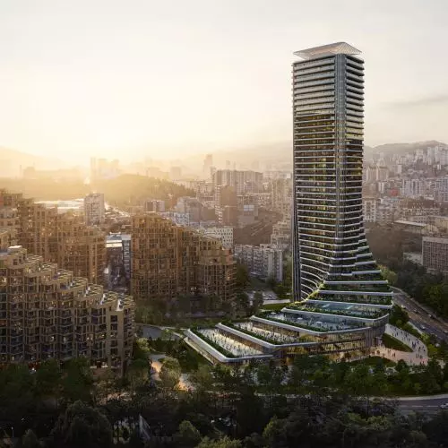 Tbilisi sięga nieba: spiralny projekt od Zaha Hadid Architects