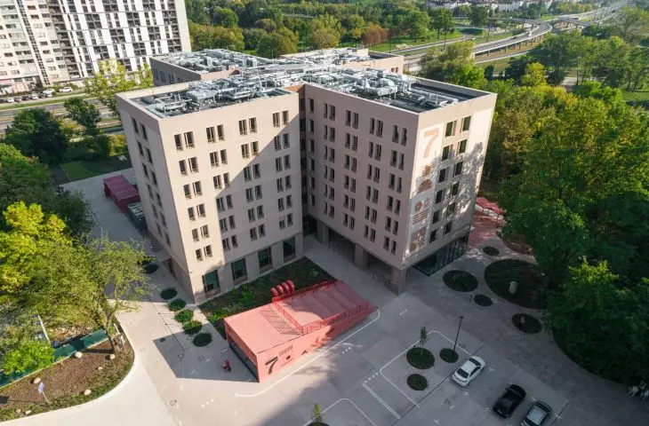 Smyczkowa 7 Student House in Warsaw - unusual architecture, unusual surfaces